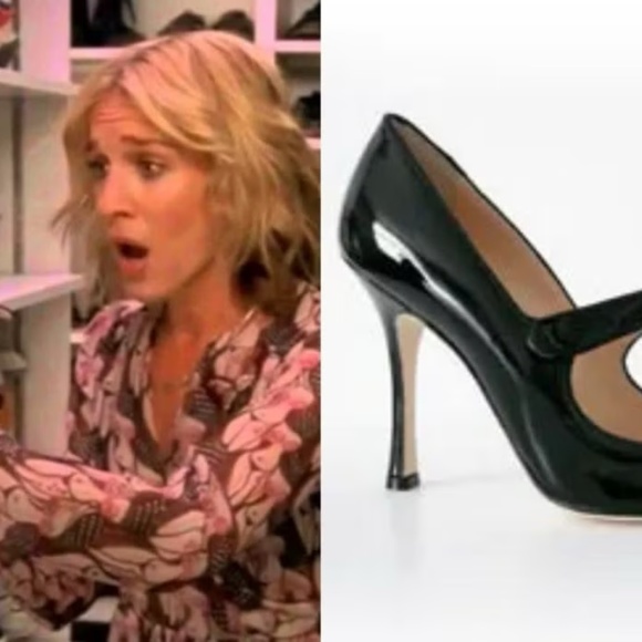 Manolo Blahnik Black Patent Leather Mary Jane Heels Size US 9 - Picture 8 of 10